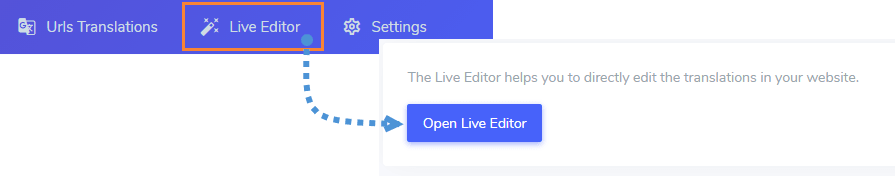live editor button